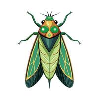 Realistic Leafhopper on a Leaf vector