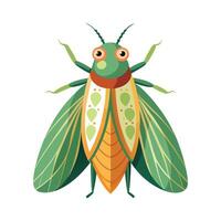 Fun Leafhopper Character for Education vector