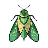 Detailed Leafhopper Character Digital Art vector