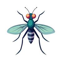 Charming Midge on a Flower vector