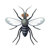 Realistic Midge on a Leaf vector