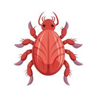 Cute Mites on a White Background vector