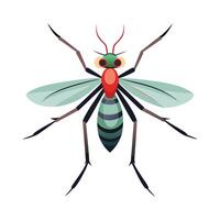Charming Mosquito Character Digital Art vector