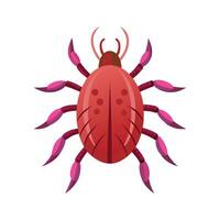 Realistic Mites on a Leaf vector
