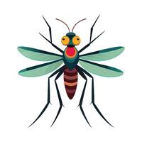 Charming Mosquito on a White Background vector