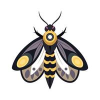 Charming Moth on a Leaf vector