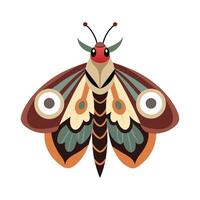 Charming Moth Character for Kids vector