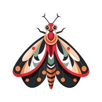 Stylized Moths Character for Kids vector
