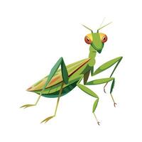 Charming Praying Mantis with Antennae vector