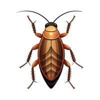 Charming Roach on a Leaf vector