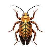 Cute Roach on a White Background vector