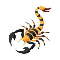 Cute Scorpion Character on White Background vector