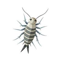 Stylized Silverfish for Kids Illustration vector
