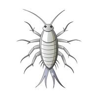 Cute Silverfish Character for Fun Learning vector