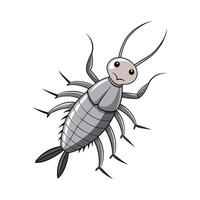 Stylized Silverfish for Kids vector