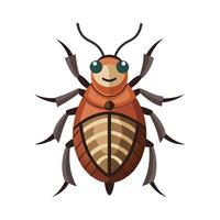 Realistic Sowbug on a Leaf vector
