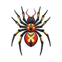 Charming Spider on a Leaf vector