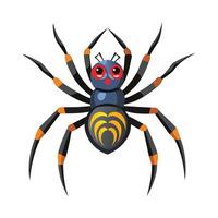 Cute Spider Character for Fun Learning vector