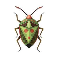 Realistic Stink Bug on a Leaf vector
