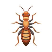 Charming Termite Character in a Garden vector