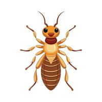 Charming Termite on a White Background vector