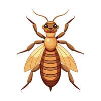 Charming Termite on a Leaf Illustration vector