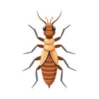 Charming Termite on a Leaf vector