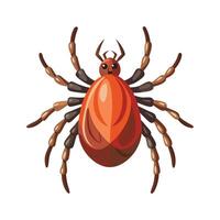 Charming Tick Character Digital Art vector