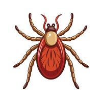 Realistic Ticks on a Leaf vector