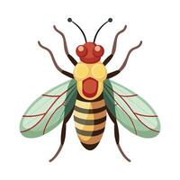 Charming Tsetse Fly Character vector