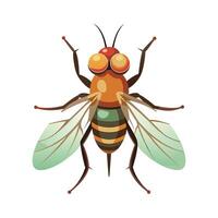 Realistic Tsetse Fly on a Leaf vector