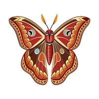 Attacus Atlas Unique Graphic Design vector