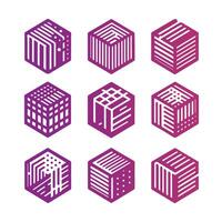 Cubic Box Linear Collection Logo vector