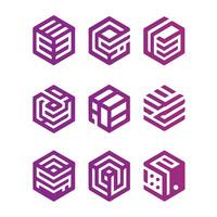 parpal Vault Cube Box Linear Collection Logo vector