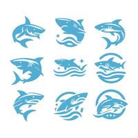 Ocean Predator Shark collection logo vector