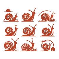 Cozy Shell Snail collection logo vector
