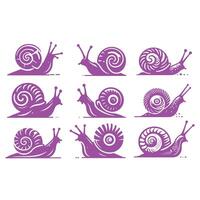 Shell Scape Snail collection logo vector