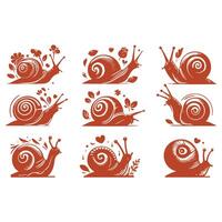 Slow Motion Snails Snail collection logo vector