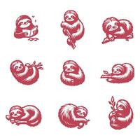 Sloth Sway Sloth collection logo vector