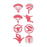 Sky Limits Skydiving collection logo vector
