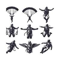Sky Divers Skydiving collection logo vector