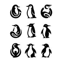 Frosty Flight Penguin collection logo vector