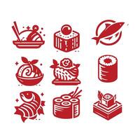 Sushi Wave Sushi collection logo vector
