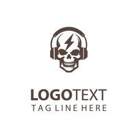 Lightning Death Skull ds vector