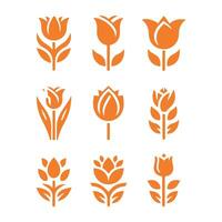Soft Whisper Tulip Collection Logo vector
