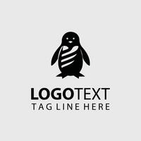 Antarctic Aura Penguin Logo Design vector