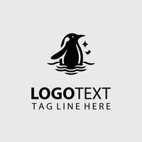 Polar Penguin Logo Design vector