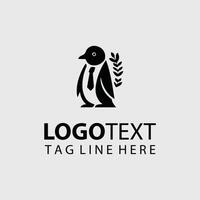 Frosty Beak Penguin Logo Design vector