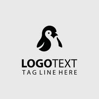 Frosty Feathers Penguin Logo vector