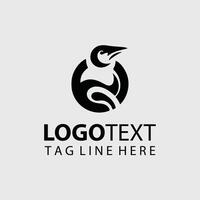 Snow Runner Penguin Logo Design vector
